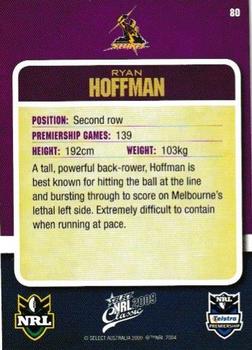 2009 Select Classic #80 Ryan Hoffman Back